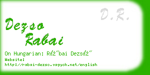 dezso rabai business card